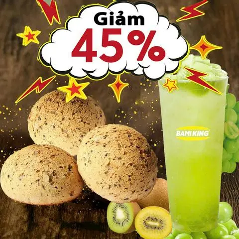 Hình ảnh COMBO Nước Nho tươi Kiwi + 3 Bánh Mì Mè Đen