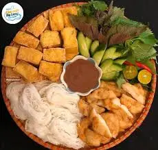 Hình ảnh bún đậu chả mực 