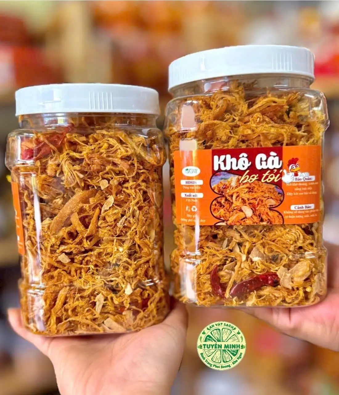Hình ảnh KHÔ GÀ SỐT BƠ TỎI XỊN /500Gr