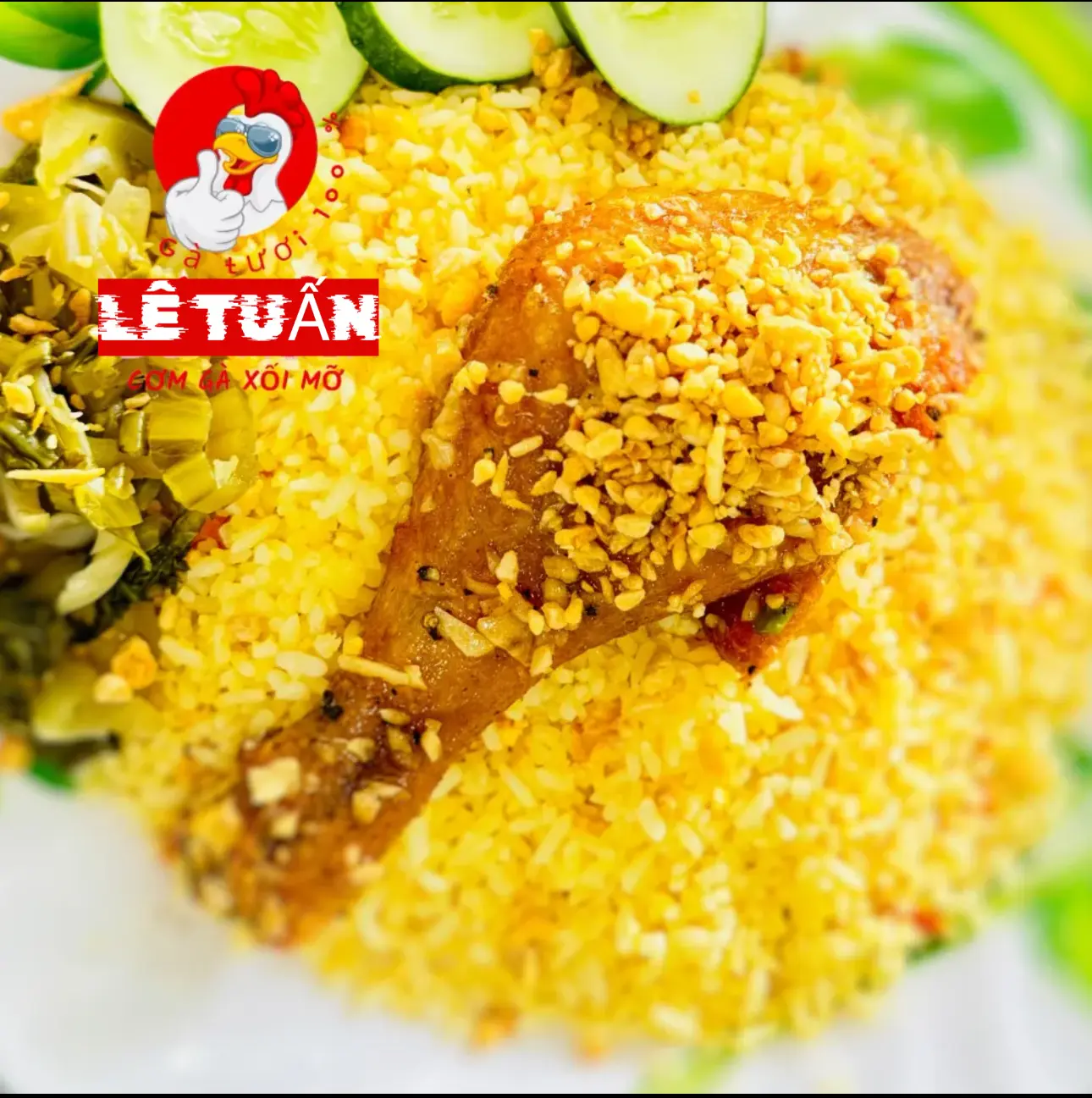 Hình ảnh Cơm Đùi Gà Bơ Tỏi (100% Gà Tươi)