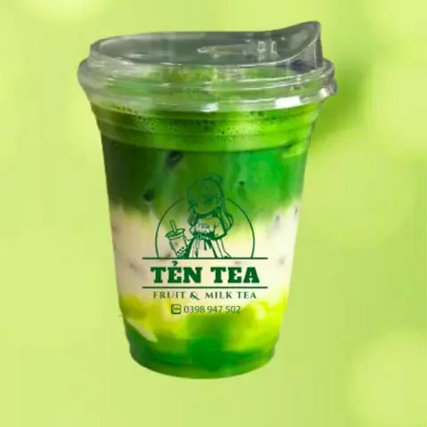 Hình ảnh Matcha latte mix dưa lưới