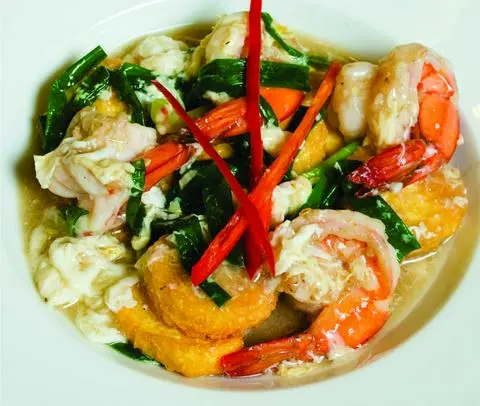 Hình ảnh Đậu hũ trứng sốt tôm