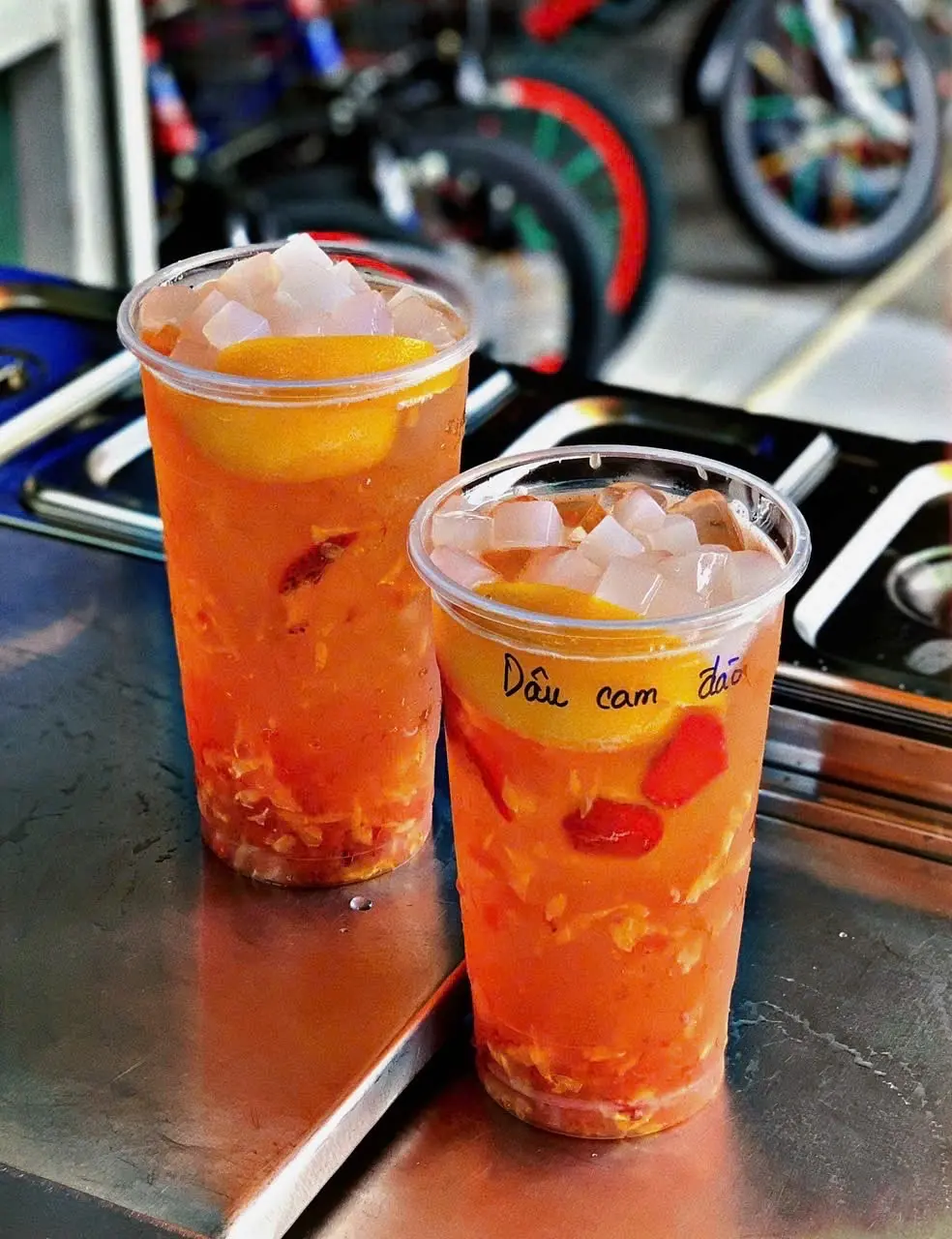 Hình ảnh Trà dâu cam đào