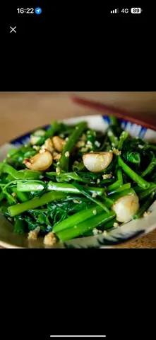 Hình ảnh Rau muống xào tỏi