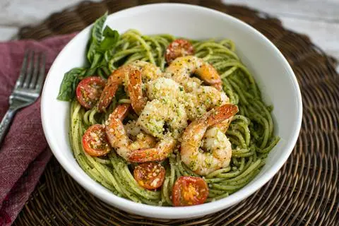 Hình ảnh  Mì Ý Tôm Sốt Pesto