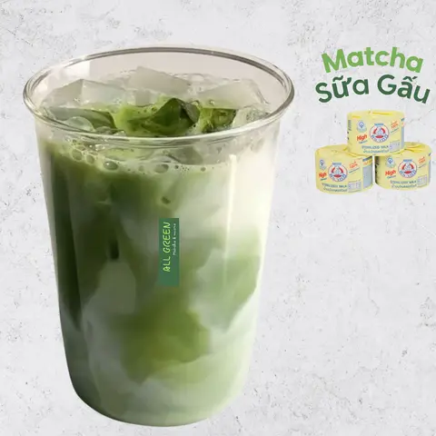 Hình ảnh Matcha sữa gấu