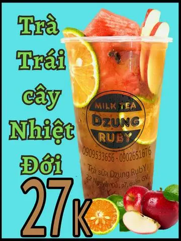 Hình ảnh trà trái cây tươi