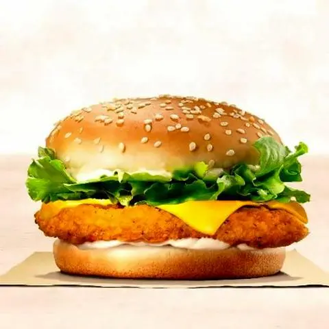 Hình ảnh Burger Gà Giòn 2 Tầng Trứng Phô Mai - Coca - Khoai Tây Phô Mai