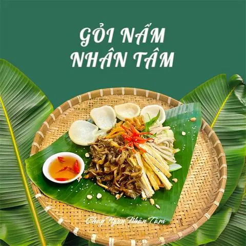 Hình ảnh Gỏi nấm thuần chay Nhân Tâm