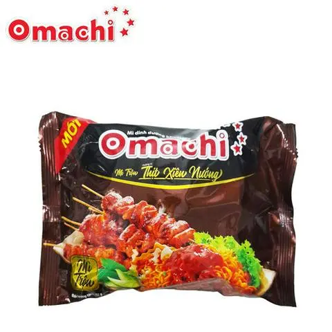 Hình ảnh Mì trộn Omachi thịt xiên nướng 