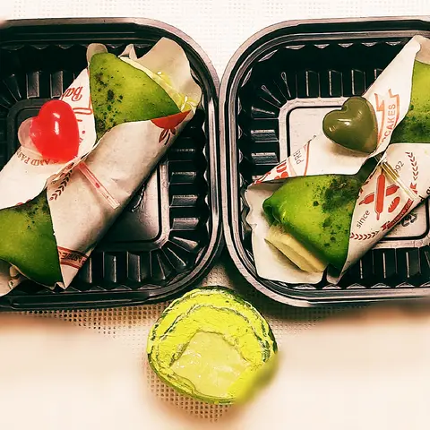 Hình ảnh Crepe pudding matcha 抹茶可丽饼布丁