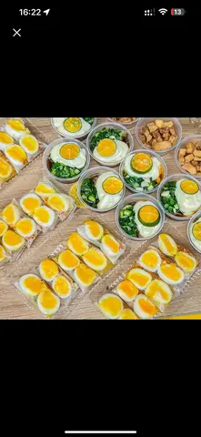Hình ảnh 10 cuốn lòng đào mỡ hành muối béo