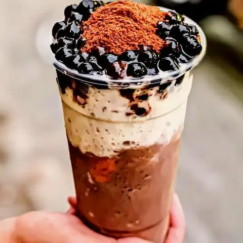 Hình ảnh Milo dằm kem cheese và trân châu đen