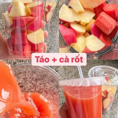 Hình ảnh Ép Táo đỏ. + Cà rốt