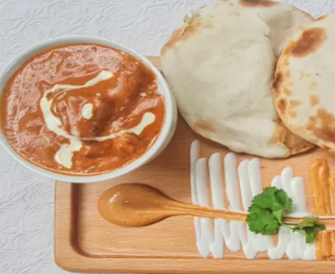 Hình ảnh Cheese naan with butter chicken