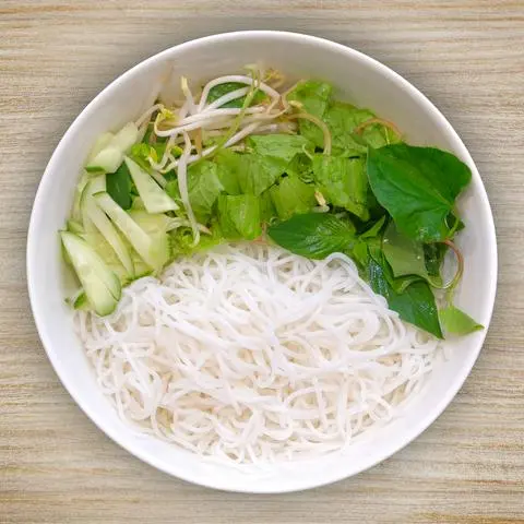 Hình ảnh Tô bún rau (không thịt)