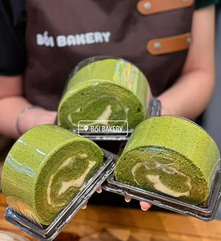 Hình ảnh Gato cuộn matcha