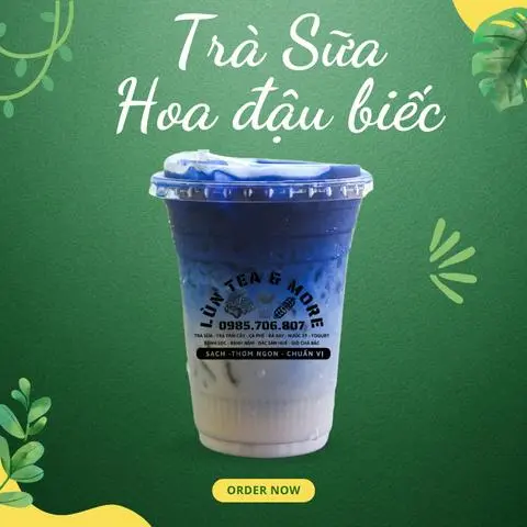 Hình ảnh Trà sữa hoa đậu biếc