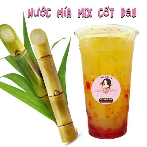 Hình ảnh Nước mía + cốt mứt dâu