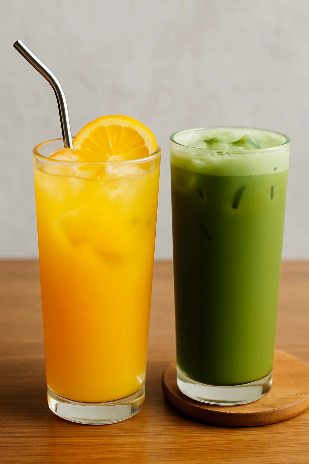 Hình ảnh Combo( cam ép 700ml+ matcha latter 700ml) 