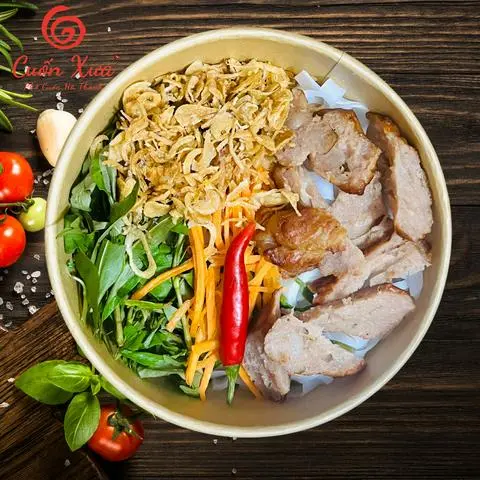 Hình ảnh Phở trộn nem nướng - phở trộn