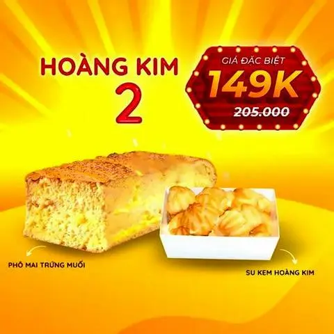 Hình ảnh Combo hoàng kim 2 -  Bánh bông lan vị bất kì - hộp 15 su kem