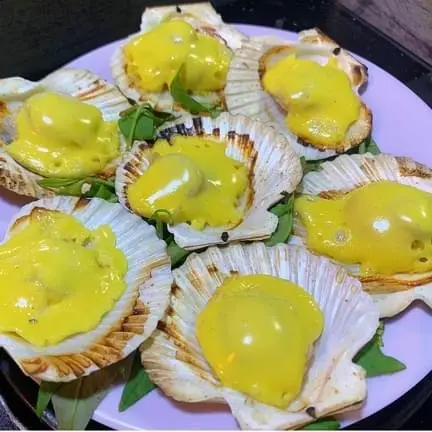 Hình ảnh sò điệp nướng trứng muối 