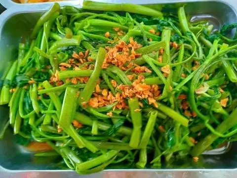 Hình ảnh Rau muống xào tỏi 