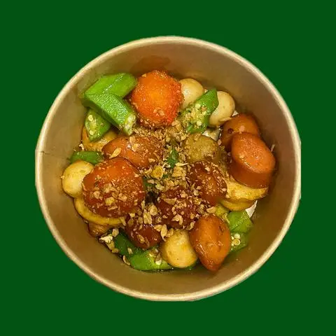 Hình ảnh ComBo Cá Viên Chiên Sốt Sa Tế 
