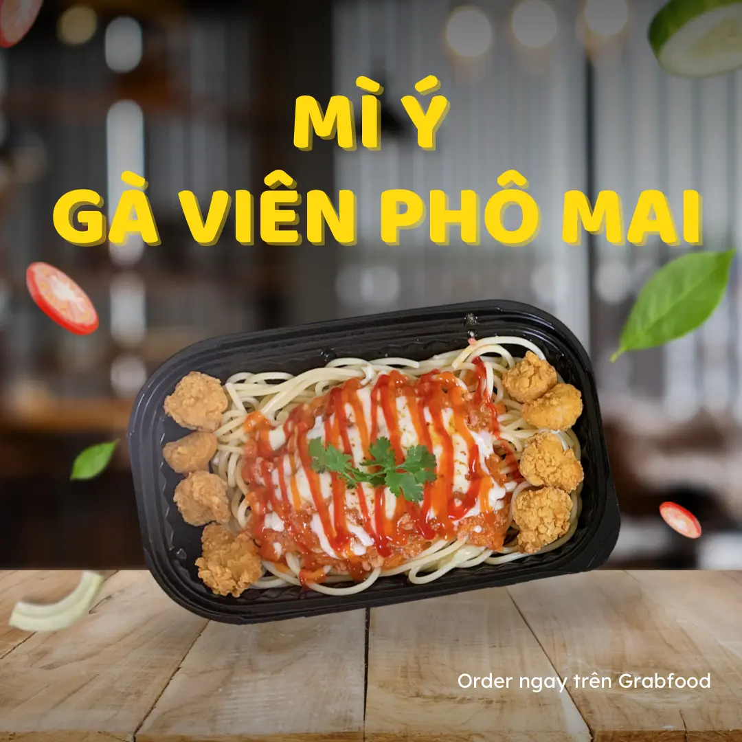 Hình ảnh Mì Ý Gà Viên Phô Mai 