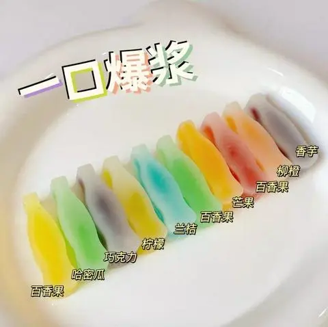 Hình ảnh 5 viên Kẹo sáp hình chai nước ngọt nhân mứt trái cây