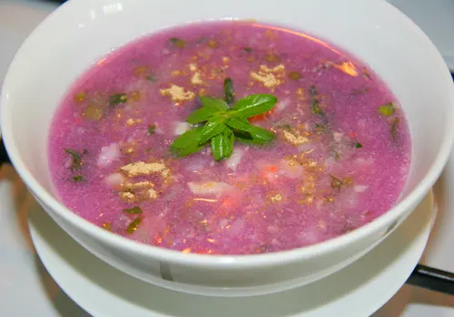 Hình ảnh canh khoai mỡ nấu tôm thịt