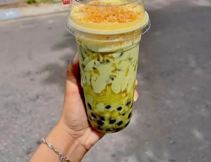 Hình ảnh Trà sữa thái xanh machiato
