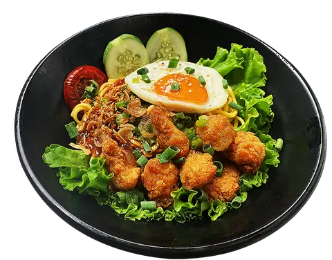 Hình ảnh Mì trộn gà viên 