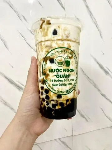 Hình ảnh Sữa tươi trân châu đường đen ( size L )