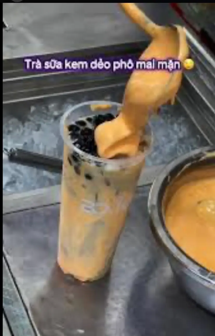 Hình ảnh Trà Sữa Kem Phô Mai Dẻo