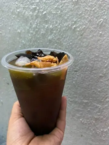 Hình ảnh combo thạch găng + chè đậu đen full topping