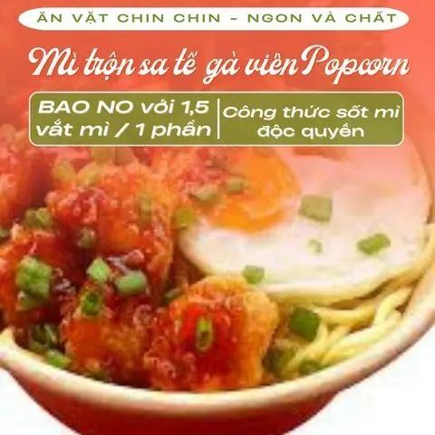 Hình ảnh [1,5 vắt]  Mì trộn sa tế gà viên Popcorn