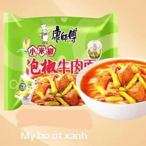 Hình ảnh Mì Bò Ớt Xanh Cay Khang Sư Phụ-1 Gói 