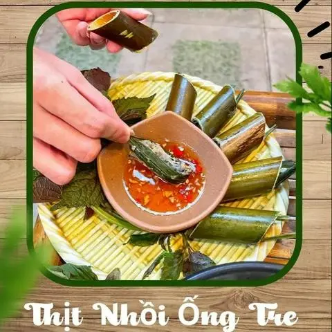 Hình ảnh Thịt Nhồi Ống Tre