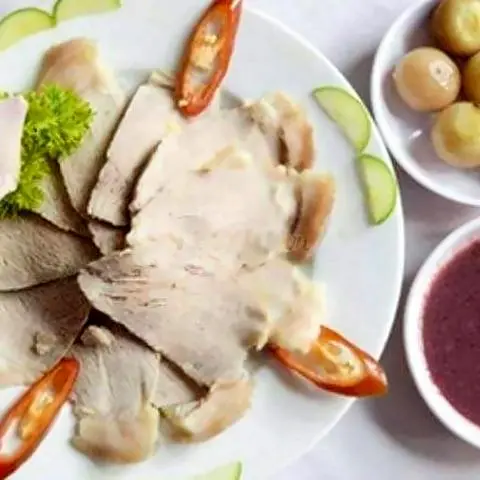 Hình ảnh Cơm thịt luộc cà pháo
