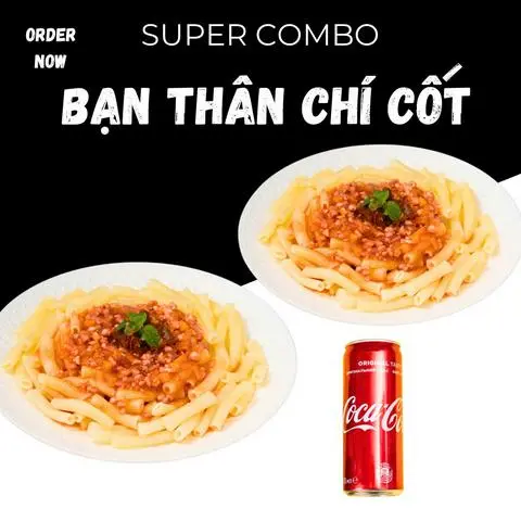 Hình ảnh COMBO BẠN THÂN CHÍ CỐT - NUI NHAU MÀ SỐNG ( 2 Nui Sốt Thịt Bằm ) + ( 1 Nước )