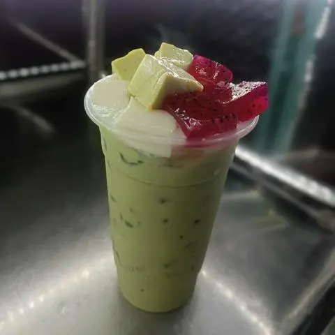 Hình ảnh Trà sữa thái xanh full topping
