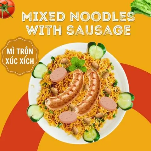 Hình ảnh Mì Trộn Xúc Xích/Mixed noodles with sausage
