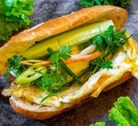 Hình ảnh bánh mì ốp la