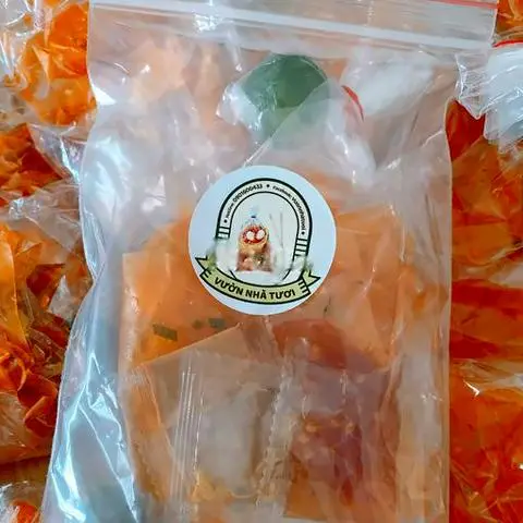 Hình ảnh Bánh tráng sợi tôm ớt rim