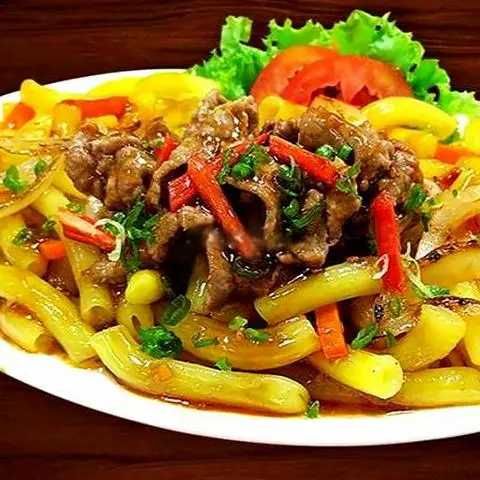 Hình ảnh Nui xào hải sản