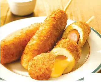 Hình ảnh Hot dog Hàn Quốc nhân phô mai