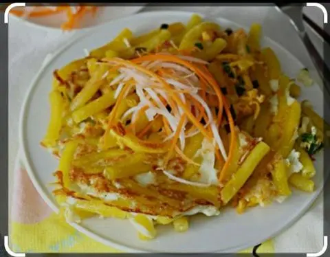 Hình ảnh Nui Chiên 2 trứng 