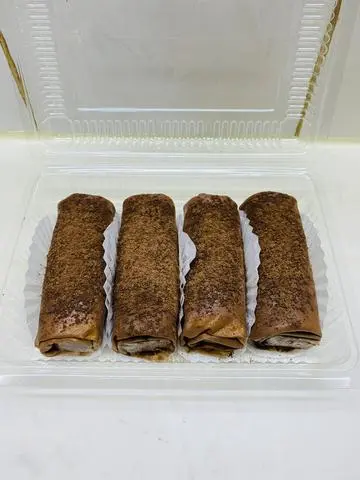 Hình ảnh bánh crepe qudding socola
